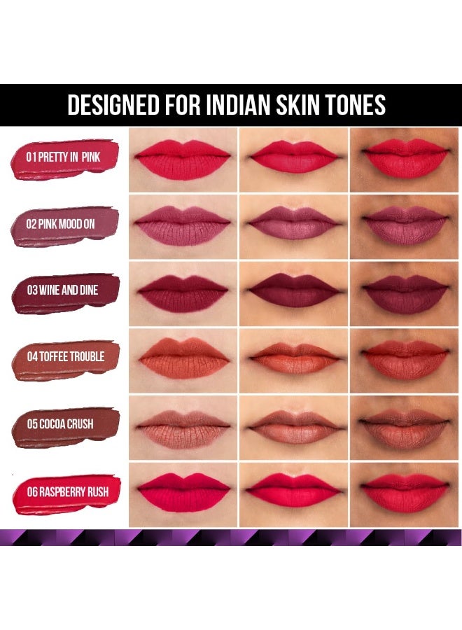 Staze 9to9 Lips Don't Lie Liquid Lipstick | Matte + Transfer-proof | 12hrs long stay with Intense Color Payoff | Lightweight & Comfortable| 03 Wine and Dine | 4 ml - Image 4